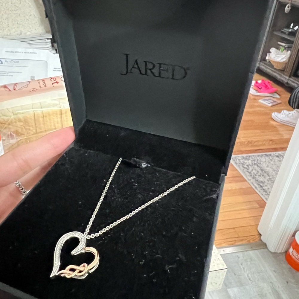 Jared Diamond Heart Knot Necklace